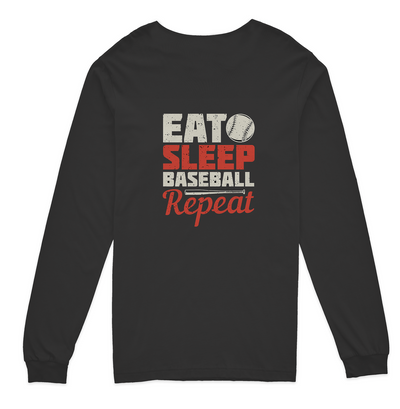 Eat, Sleep, Baseball, Repeat Long Sleeve