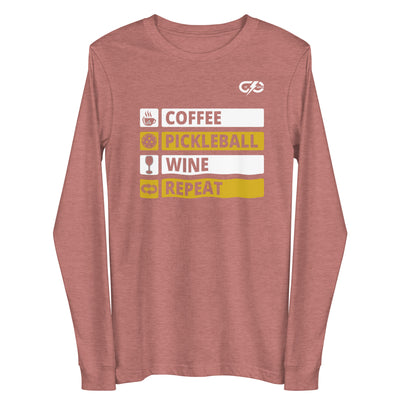 Coffee Wine Unisex Long Sleeve Tee